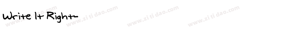 Write It Right字体转换